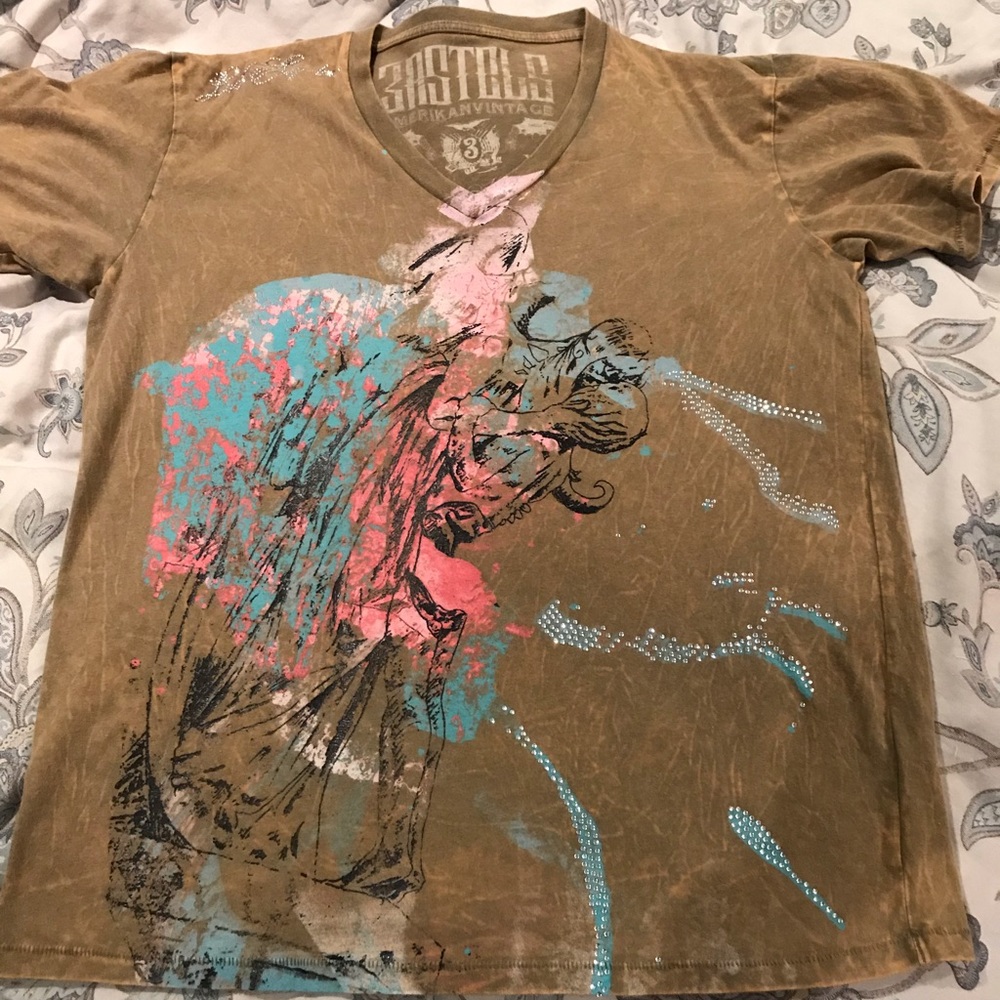 American vintage studded tee